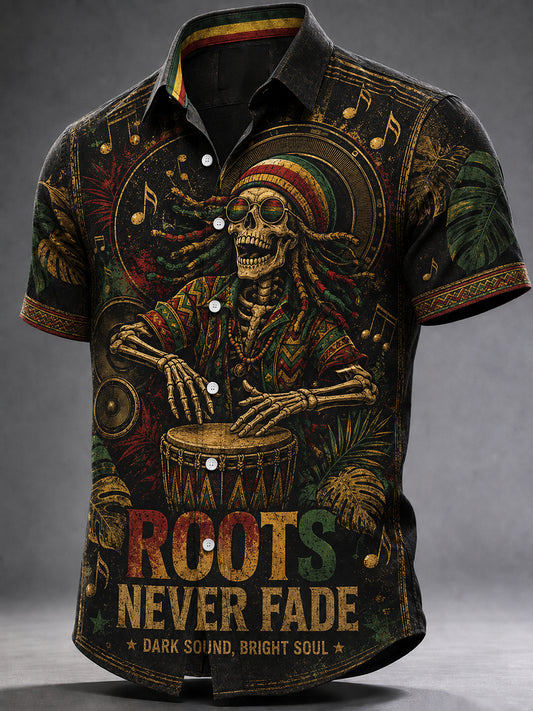 Men's Reggae Casual Shirt Short Sleeve