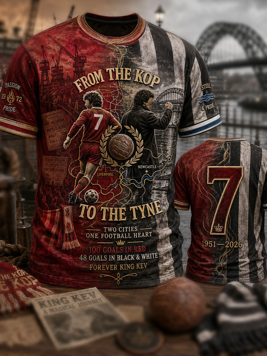 Men's Rip King Kev 7 England Football Lover Printed T-shirt