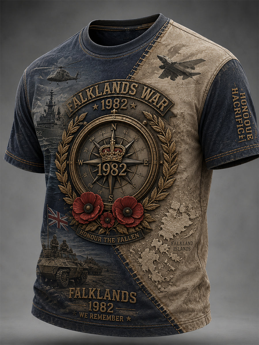 Men's Falklands War Veteran Printed short sleeves t-shirt