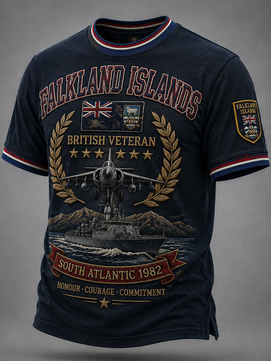 Men's Falklands War Veteran Printed short sleeves t-shirt
