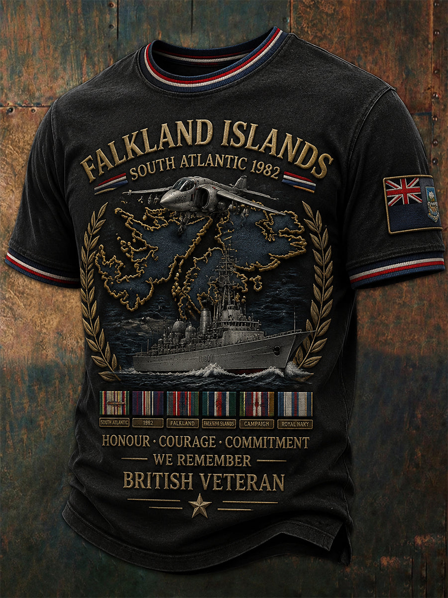 Men's Falklands War Veteran Printed short sleeves t-shirt