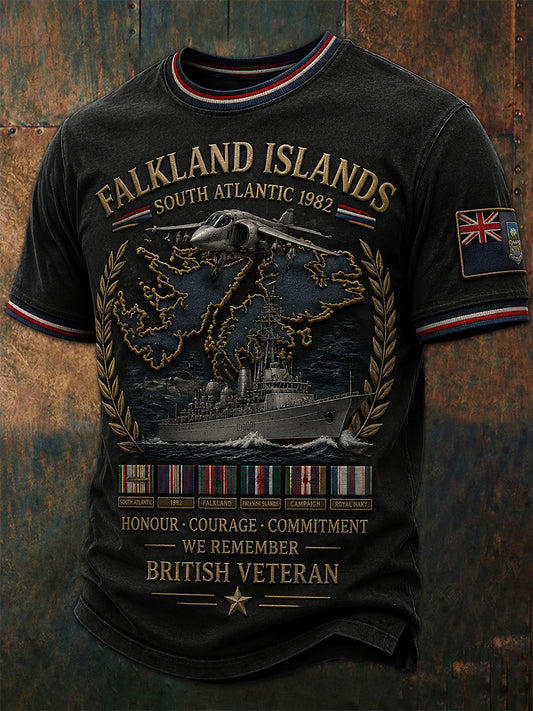 Men's Falklands War Veteran Printed short sleeves t-shirt