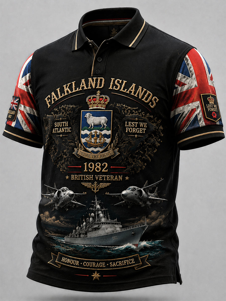 Men's Falklands War Veteran Printed polo shirt