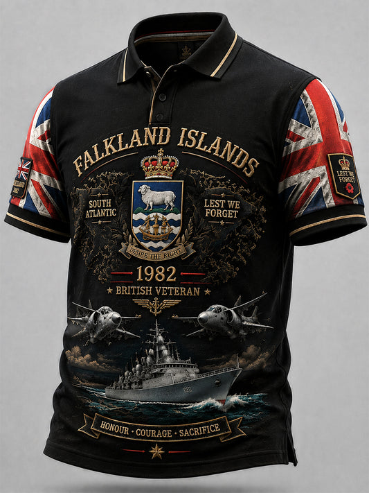 Men's Falklands War Veteran Printed polo shirt