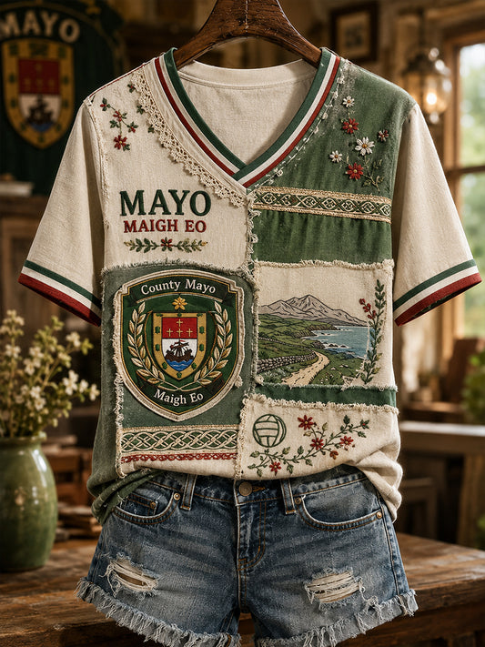 Women's County Mayo Ireland V-Neck T-Shirt