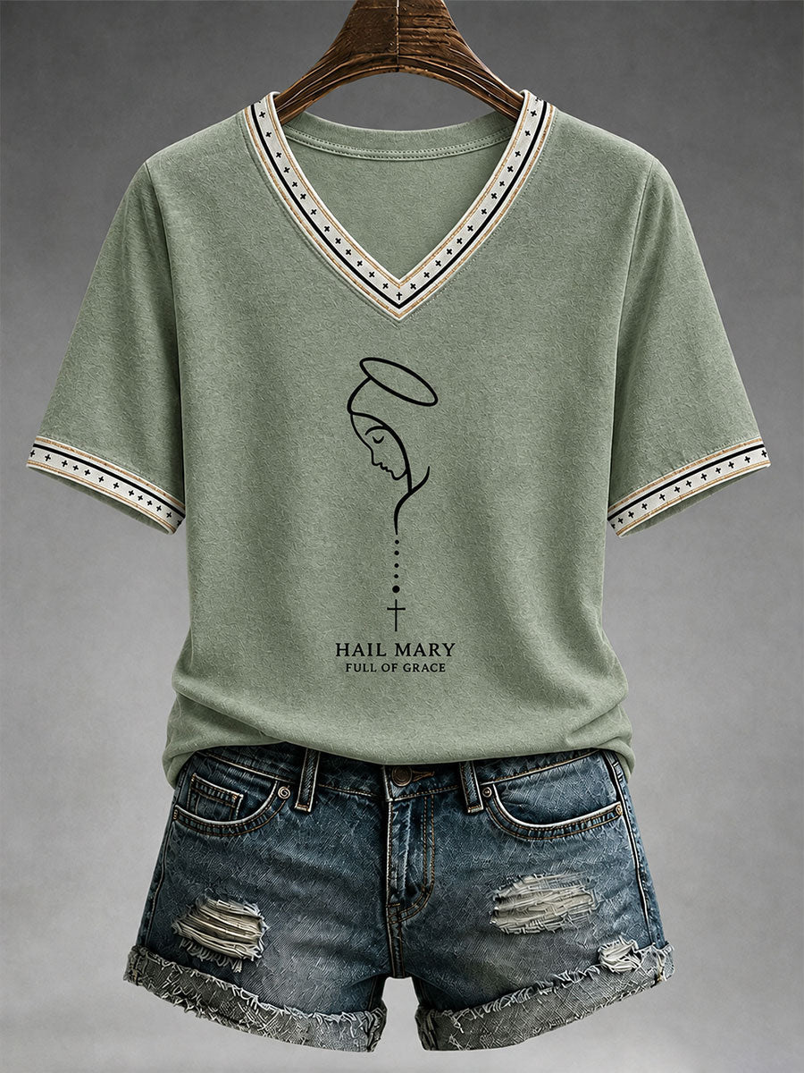 Women's Hail Mary Full Of Grace T-shirt