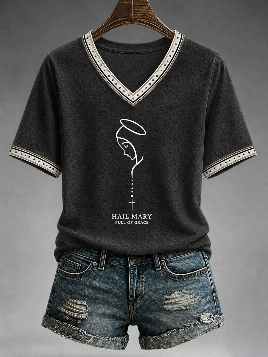 Women's Hail Mary Full Of Grace T-shirt