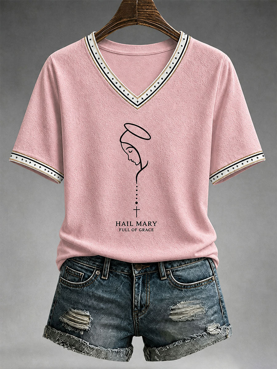 Women's Hail Mary Full Of Grace T-shirt