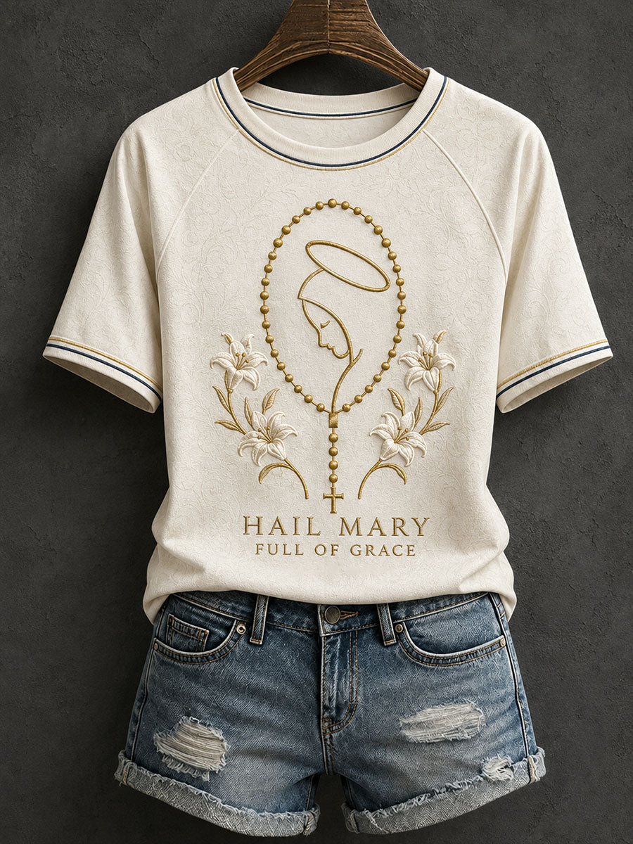 Women's Hail Mary Full Of Grace T-Shirt