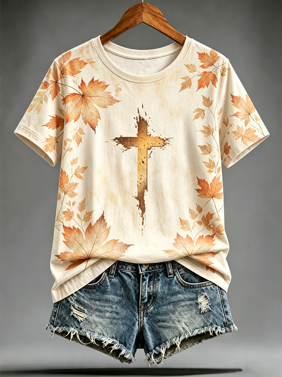 Women's cross short-sleeved T-shirt