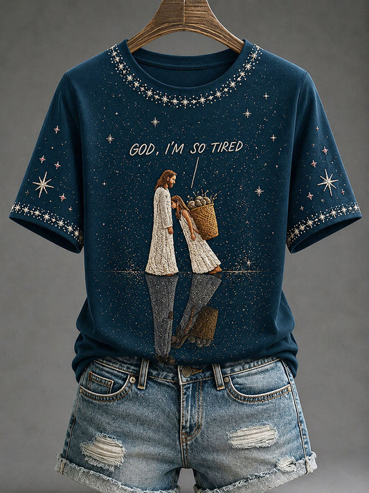 Women's "God,I'm So Tired" Faith Casual T-shirt