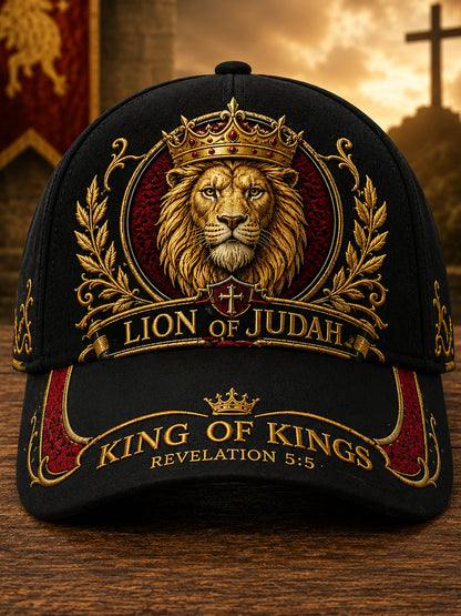 Unisex Christian Lion of Judah Art  Print Hat
