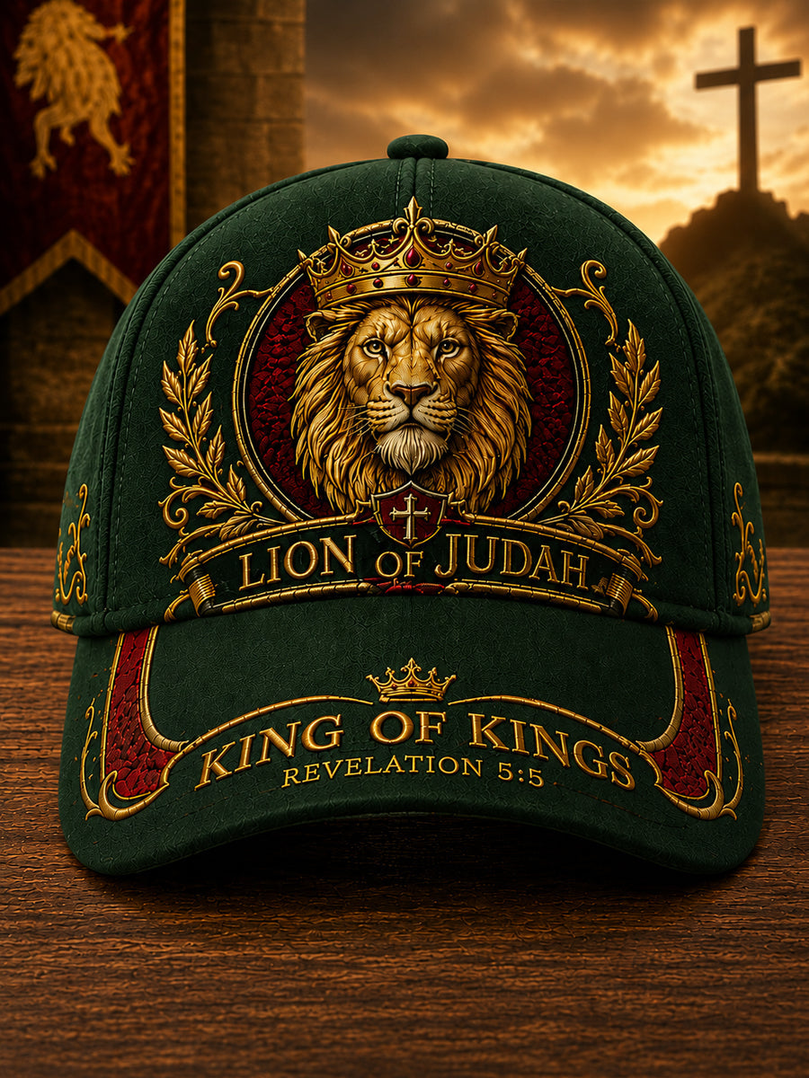 Unisex Christian Lion of Judah Art  Print Hat