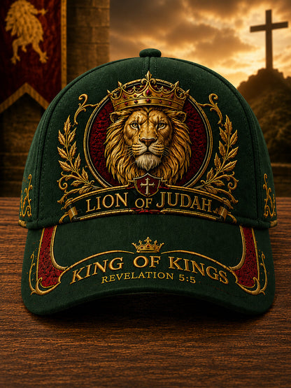 Unisex Christian Lion of Judah Art  Print Hat