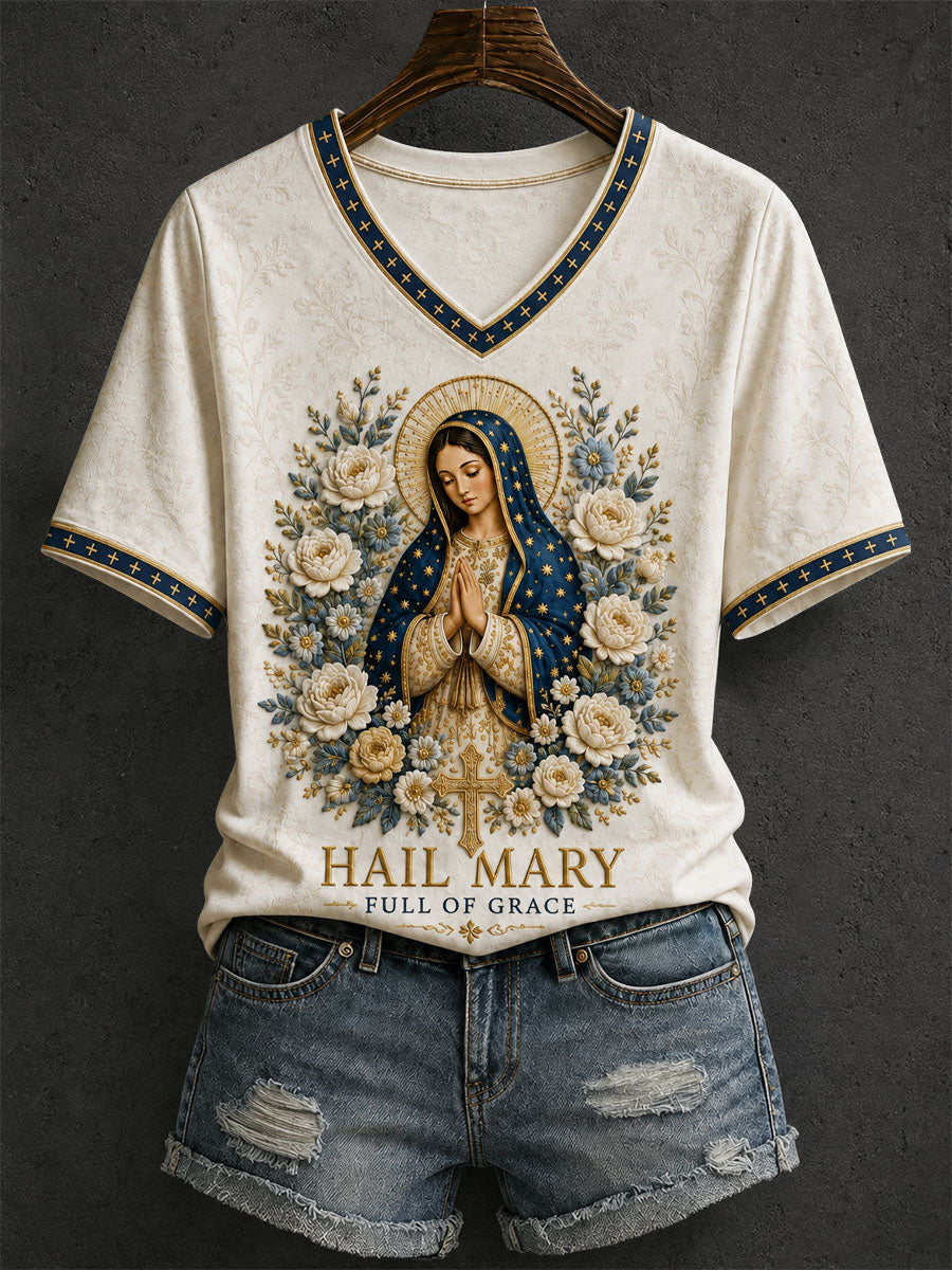 Women's Hail Mary Full Of Grace T-shirt