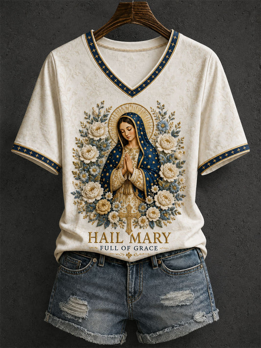Women's Hail Mary Full Of Grace T-shirt