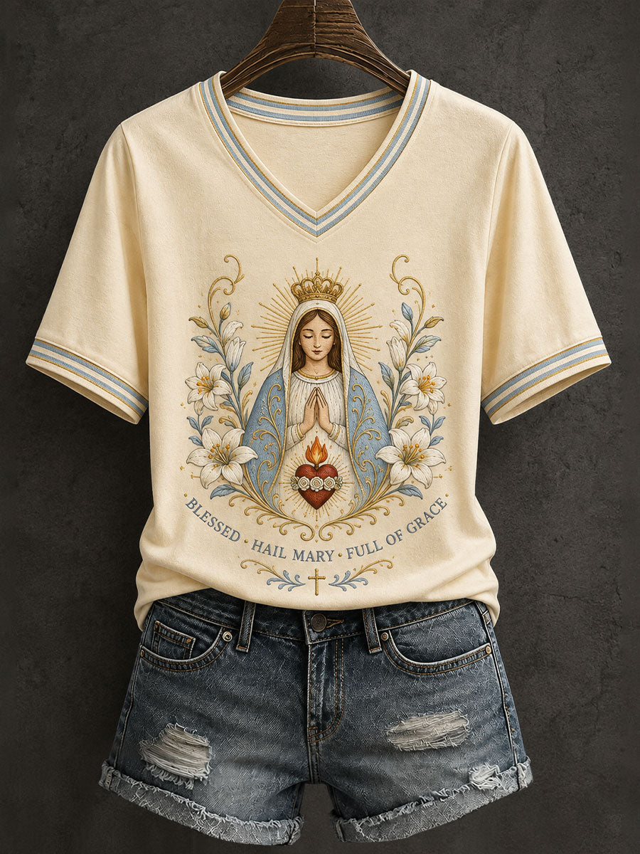 Women's Hail Mary Full Of Grace T-shirt