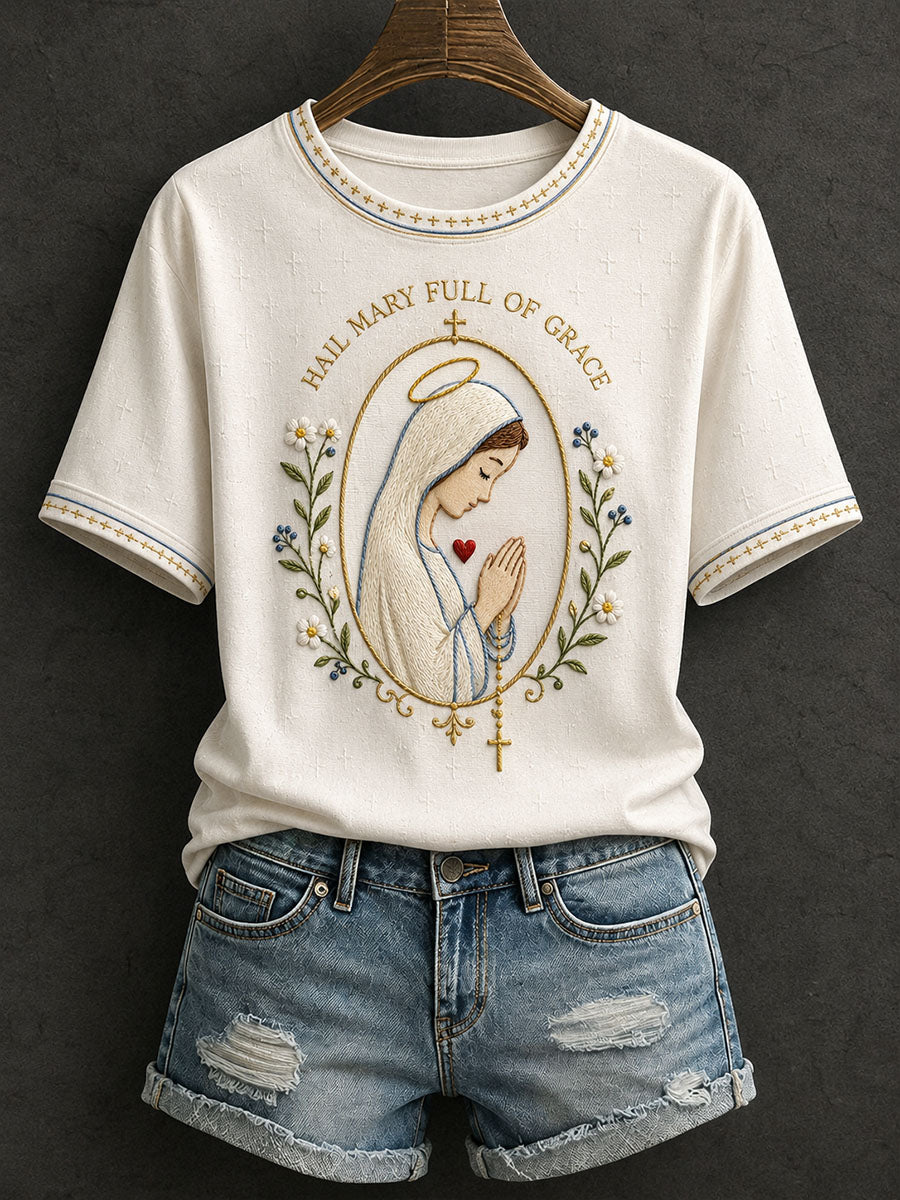 Women's Hail Mary Full Of Grace T-shirt