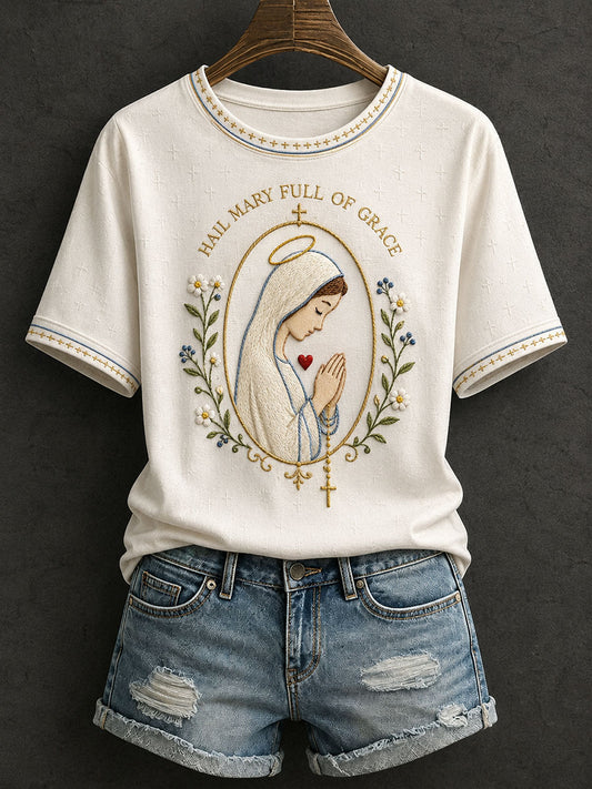 Women's Hail Mary Full Of Grace T-shirt