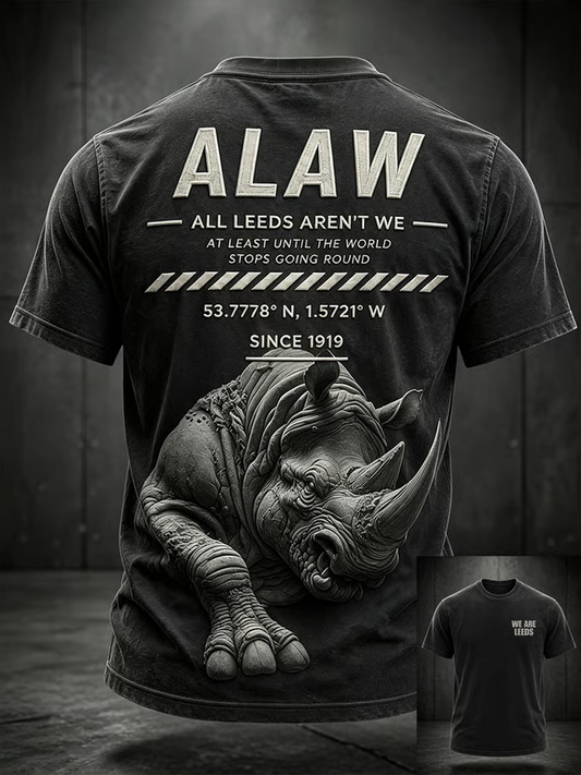 Men's UK rugby lover rhino Printed short sleeves t-shirt