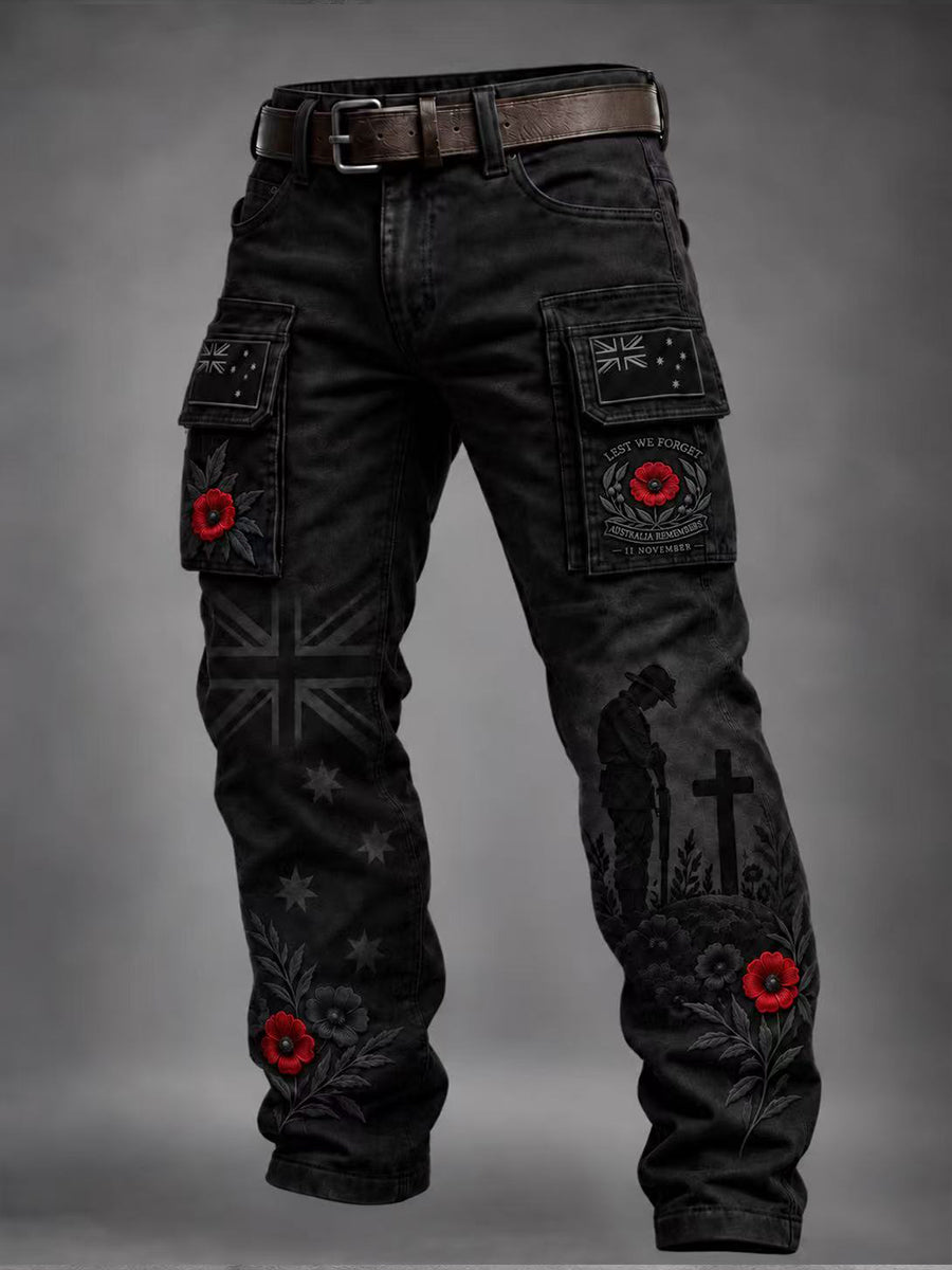 Men's Remembrance Day in Australia Casual Work Trousers