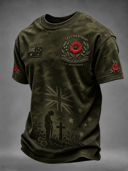 Men's Remembrance Day In Australia Short Sleeve T-Shirt
