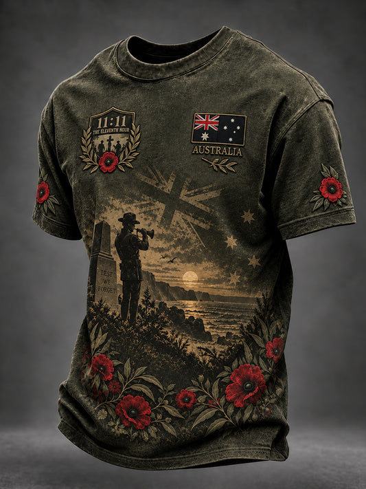 Men's Remembrance Day In Australia Short Sleeves T-Shirt