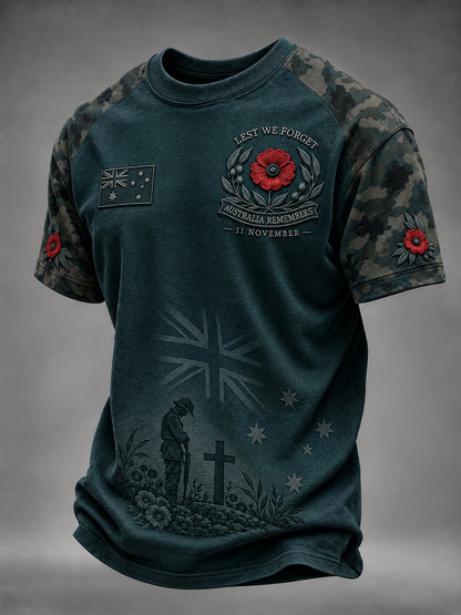 Men's Remembrance Day In Australia Short Sleeve T-Shirt