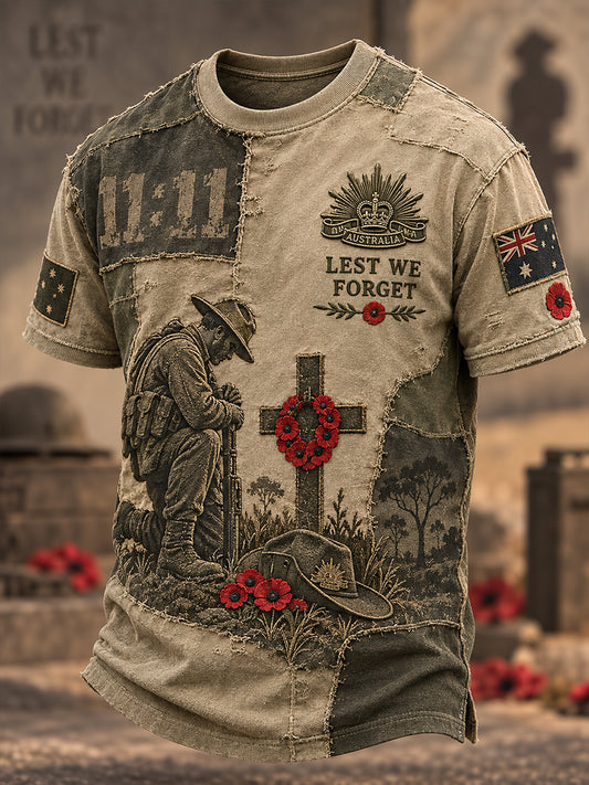 Men's Australian Remembrance Day Short Sleeves T-Shirt