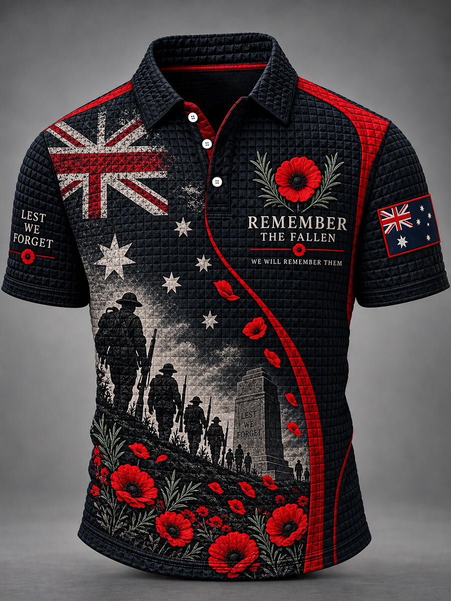 Men's Remembrance Day in Australia Short Sleeve Shirt