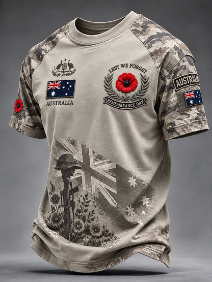 Men's Remembrance Day In Australia Short Sleeve T-Shirt
