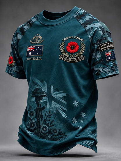Men's Remembrance Day In Australia Short Sleeve T-Shirt