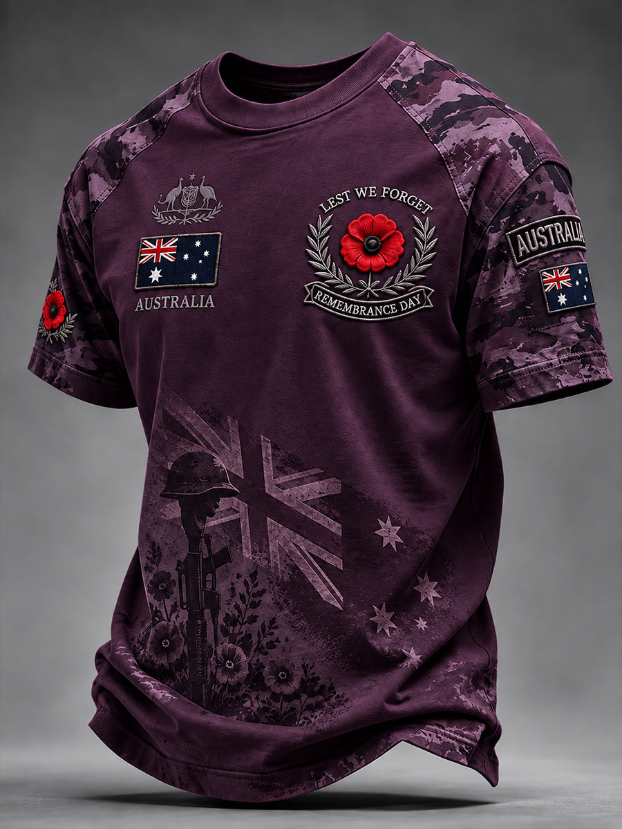 Men's Remembrance Day In Australia Short Sleeve T-Shirt