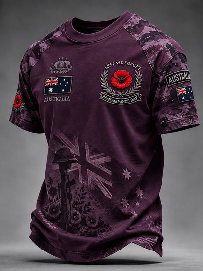 Men's Remembrance Day In Australia Short Sleeve T-Shirt