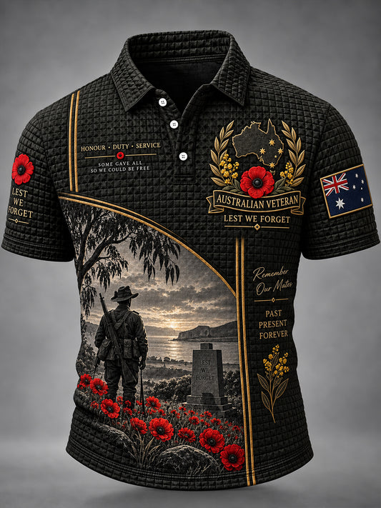 Men's Remembrance Day in Australia Short Sleeve Shirt