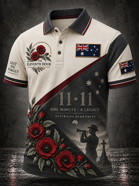 Men's Australian Veterans Remembrance Day Short Sleeve Shirt