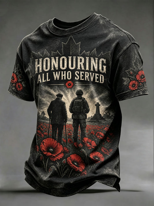 Men's "HONOURING ALL WHO SERVED" T-shirts