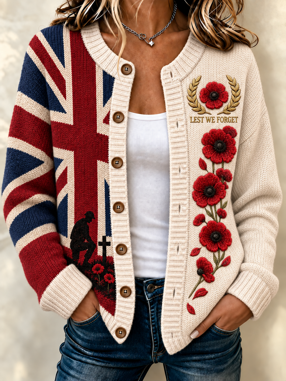 women's Remembrance Day Cardigan
