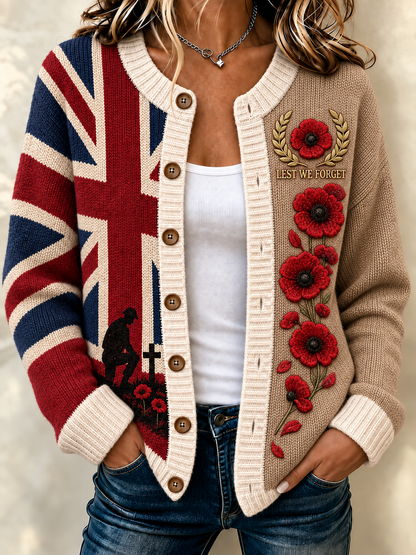 women's Remembrance Day Cardigan