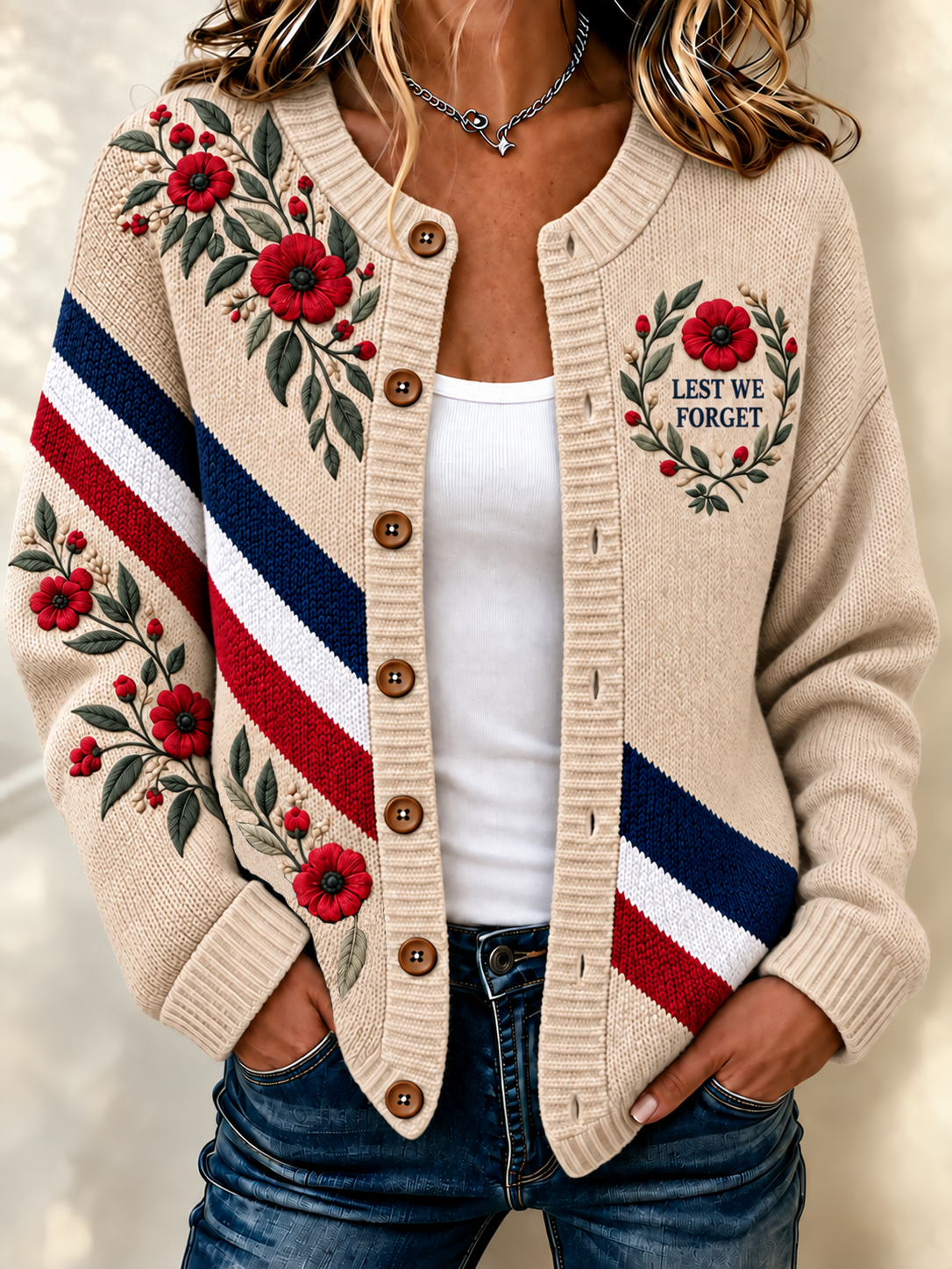 women's Remembrance Day Cardigan