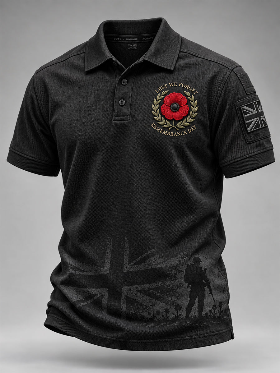 Men's Remembrance Day Lest We Forget Polo Shirt