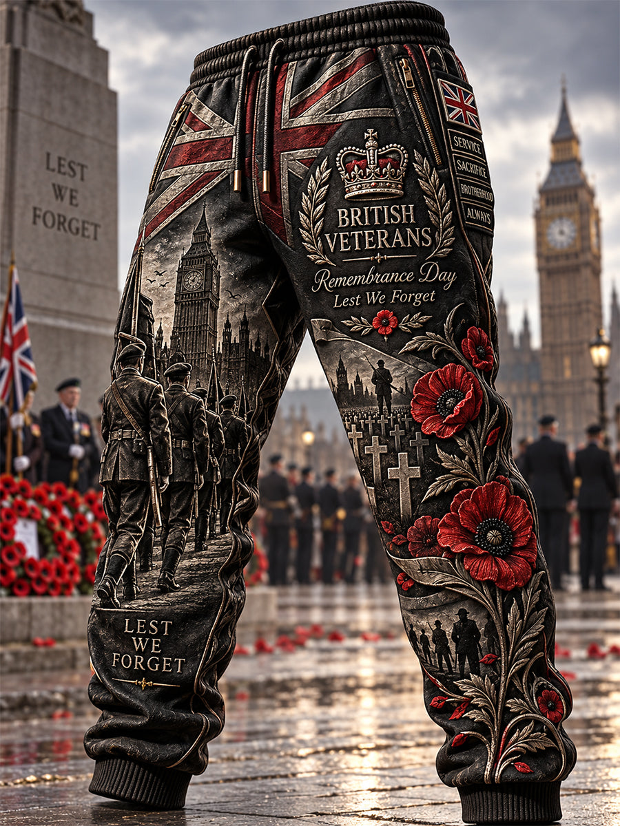 Men's Remembrance Day Lest We Forget Pant