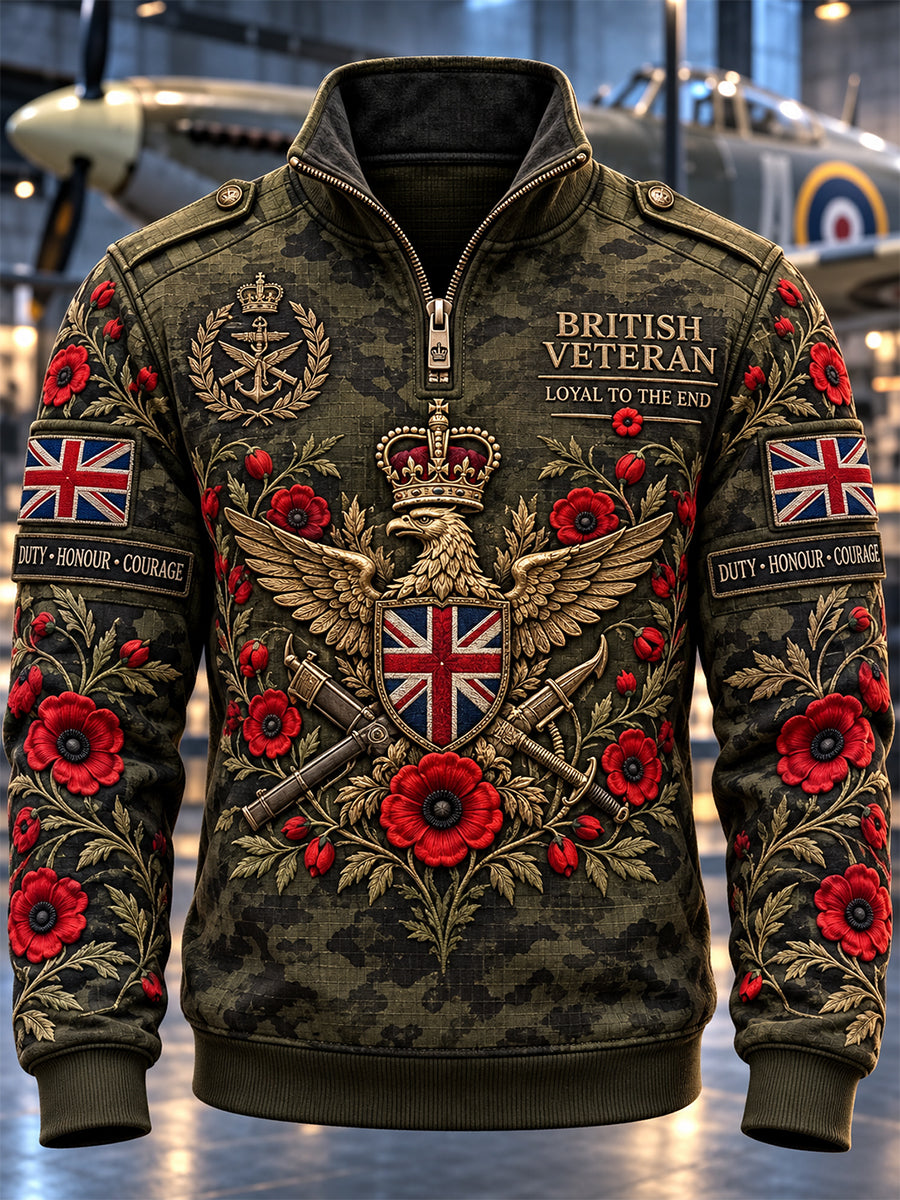 Men's Remembrance Day Lest We Forget Zipper Hoodie