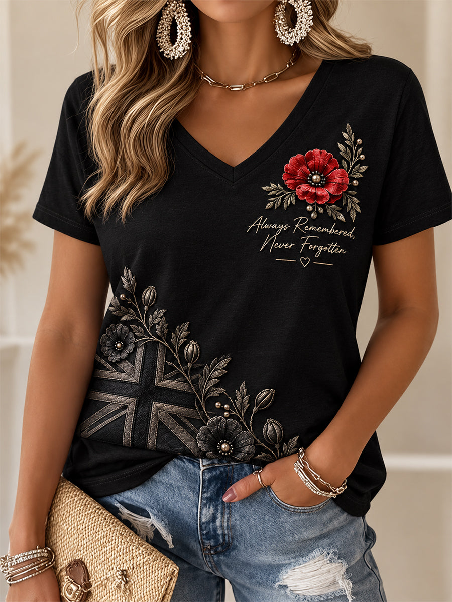 Women's Remembrance Day Lest We Forget T-shirt