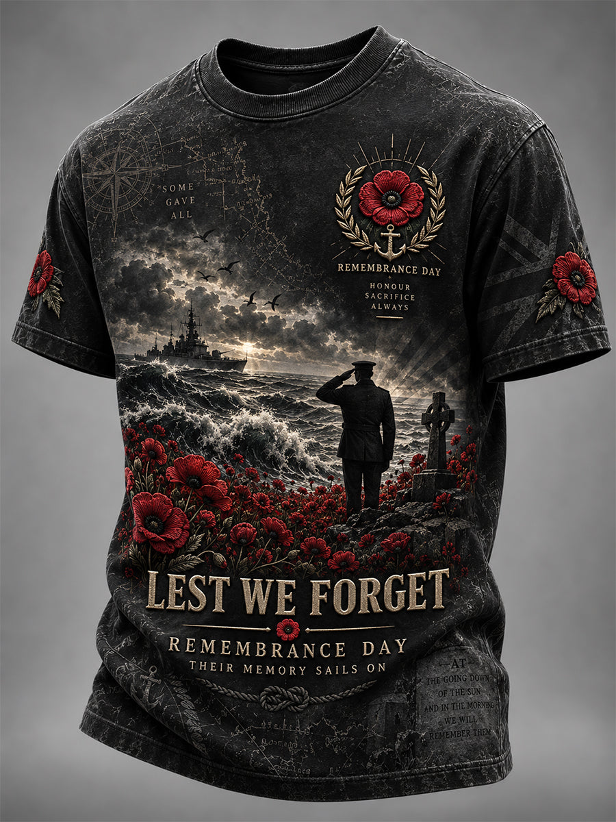 Men's Remembrance Day Lest We Forget Short-Sleeve T-Shirt